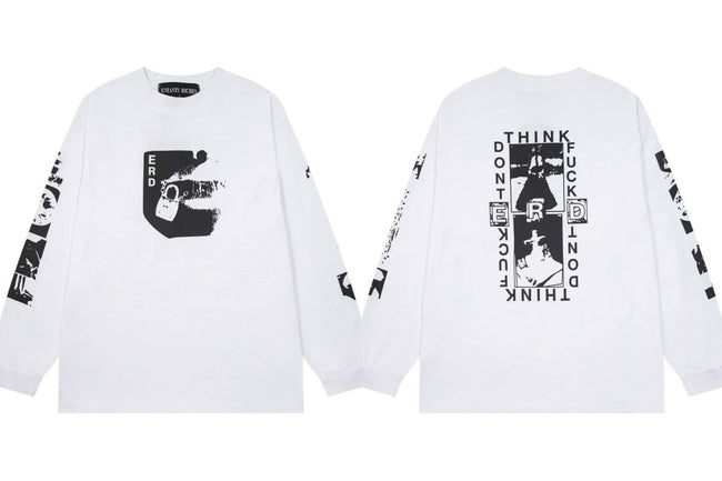 Enfants Riches Déprimés "ERD" Padlock Graphic Long-Sleeve - White Hover Image