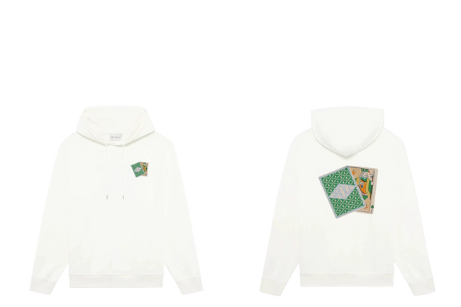 Drôle de Monsieur White Playing Card Graphic Heavyweight Hoodie Hover Image