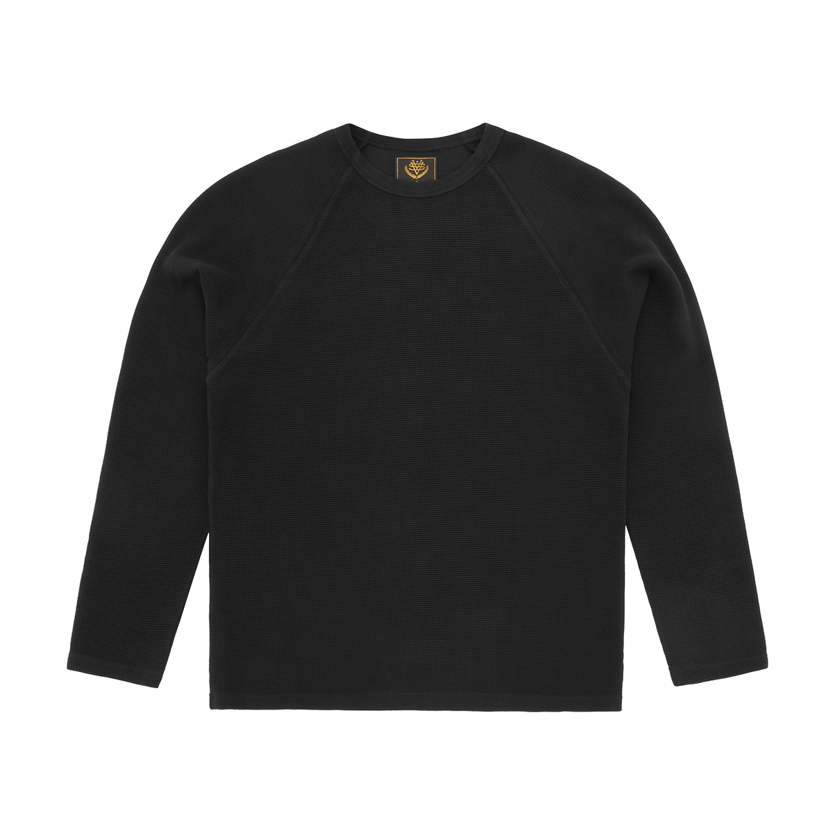 STAR RAGLAN WAFFLE THERMAL [BLACK]