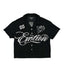 Mixed Emotions Signature Button Up Tee Black